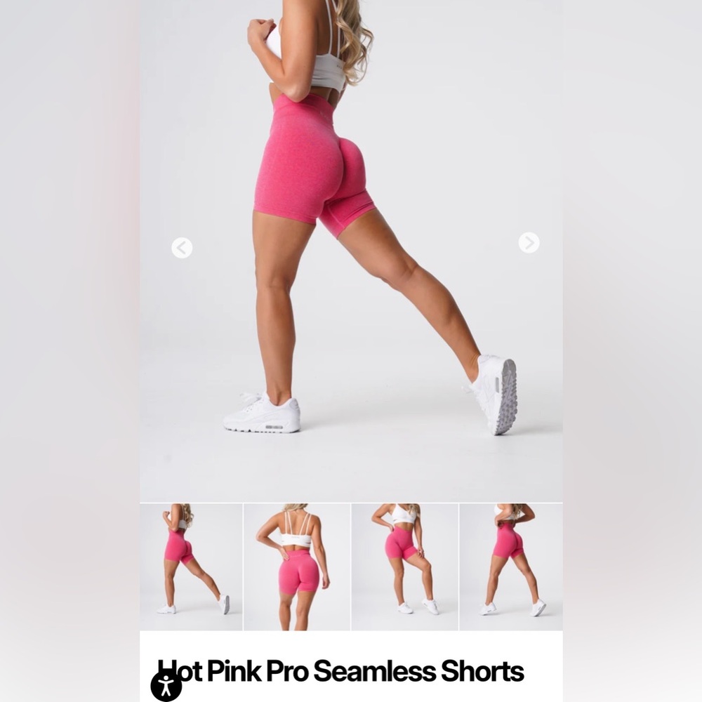 NVGTN Hot Pink Pro Seamless Shorts